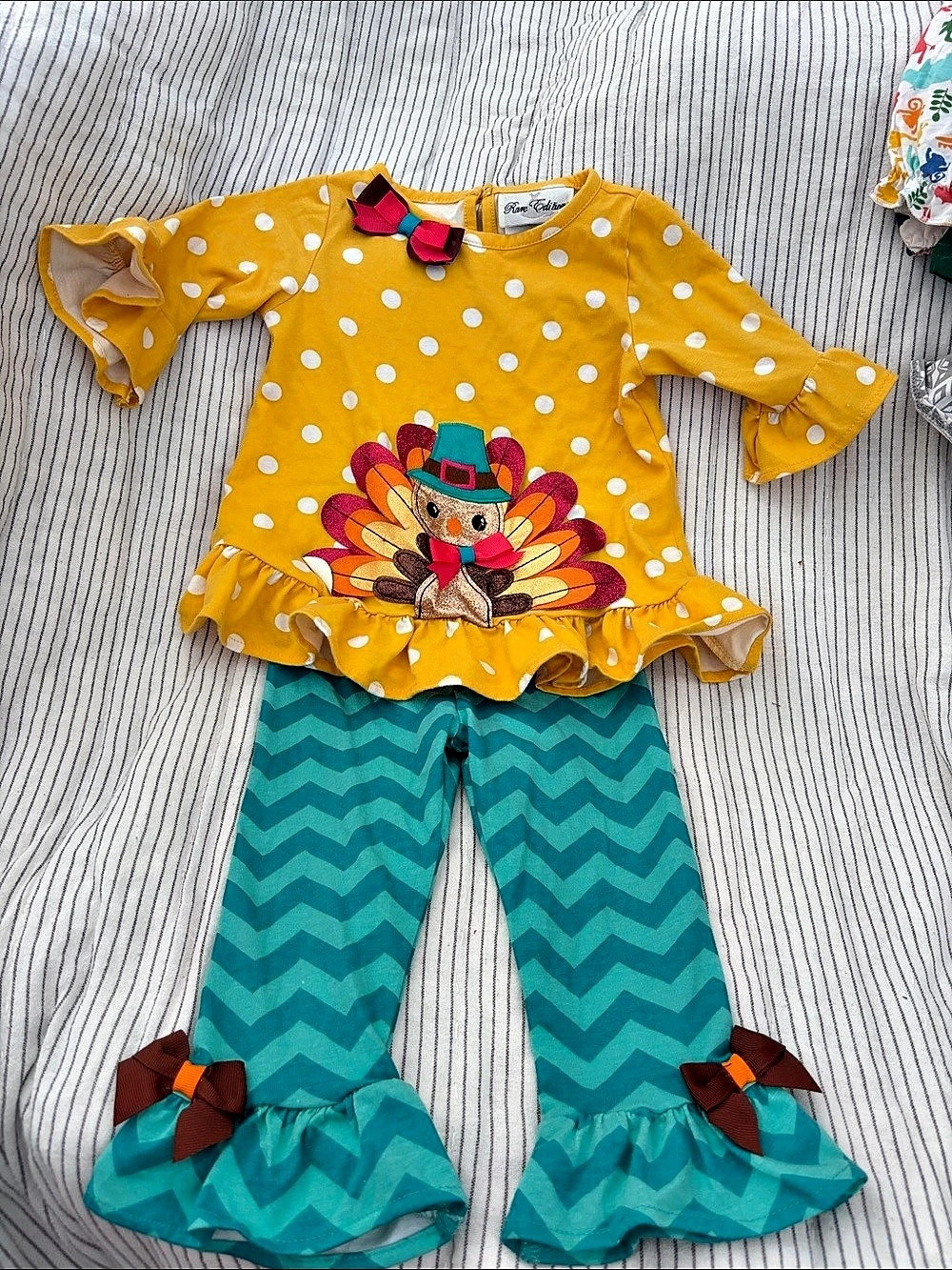 Matilda Jane Polka Dot Top & Chevron Pants Girls 18M